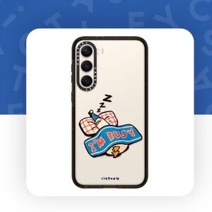 Casetify Cartoon 'I'm Busy' Phone Case - Black and Blue